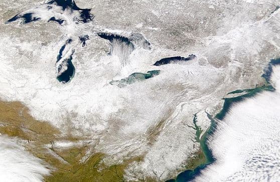 APOD: Snowstorm on Planet Earth - January 31, 2000