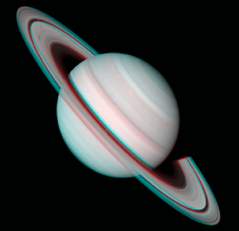 NASA APOD February 12, 2000: Stereo Saturn