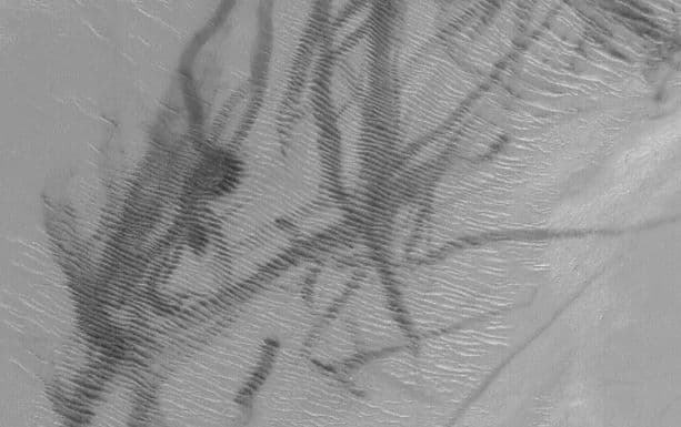 APOD: Martian Dust Devil Trails - March 17, 2000