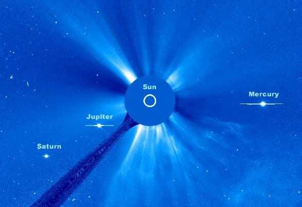 APOD: Planets In The Sun - May 5, 2000