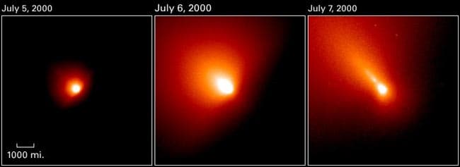 APOD: Comet LINEAR Breaks Up - July 31, 2000