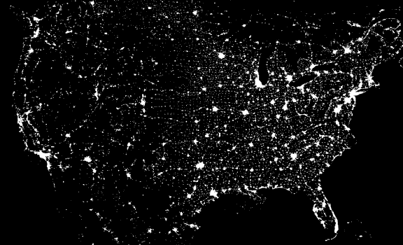 APOD: The United States At Night - July 8, 2000