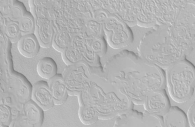 APOD: Swiss Cheese-Like Landscape on Mars - March 27, 2001