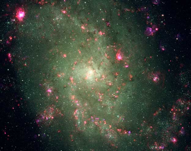 APOD: Elements of Nearby Spiral M33 - September 27, 2001