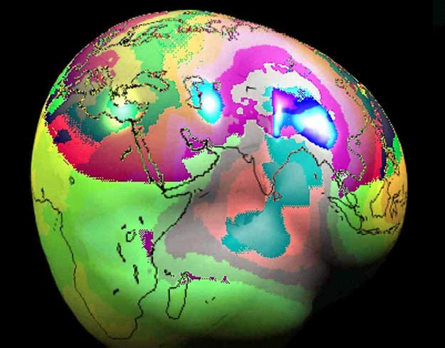 APOD: A Gravity Map of Earth - November 13, 2001