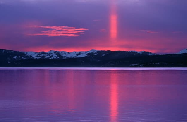 APOD: A Sun Pillar in Red and Violet - November 7, 2001