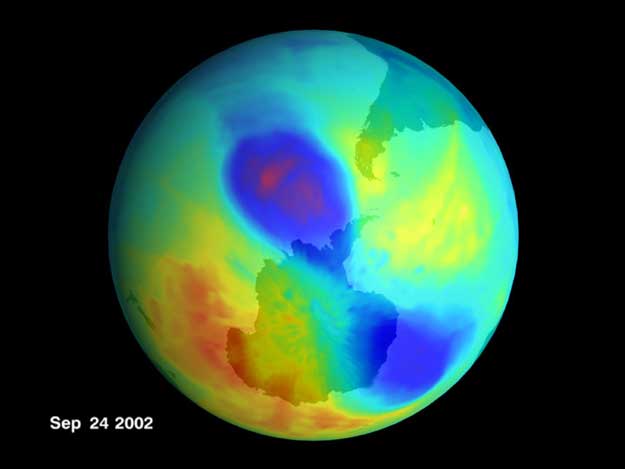 APOD: A Small Double Ozone Hole in 2002 - October 22, 2002