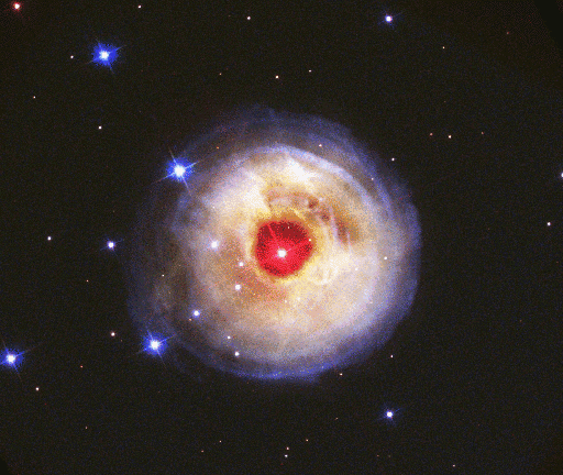 APOD: V838 Light Echo: The Movie - April 2, 2003