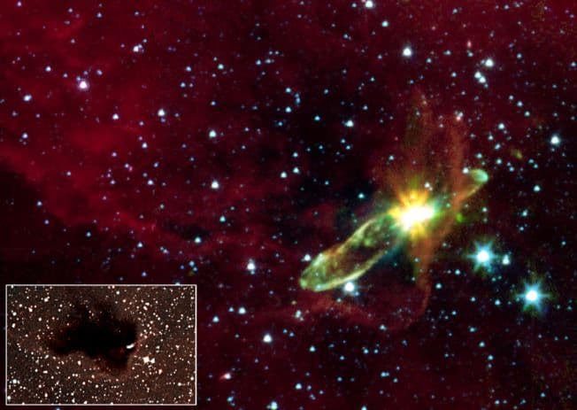 APOD: Young Star, Dark Cloud - December 26, 2003