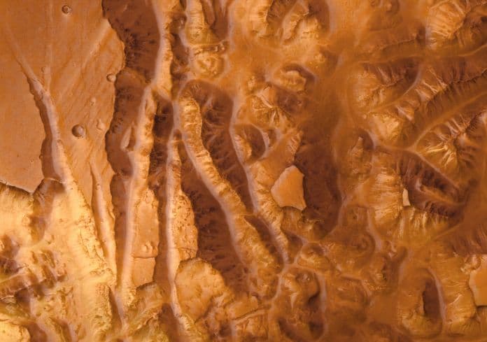 APOD: Valles Marineris from Mars Express - January 24, 2004