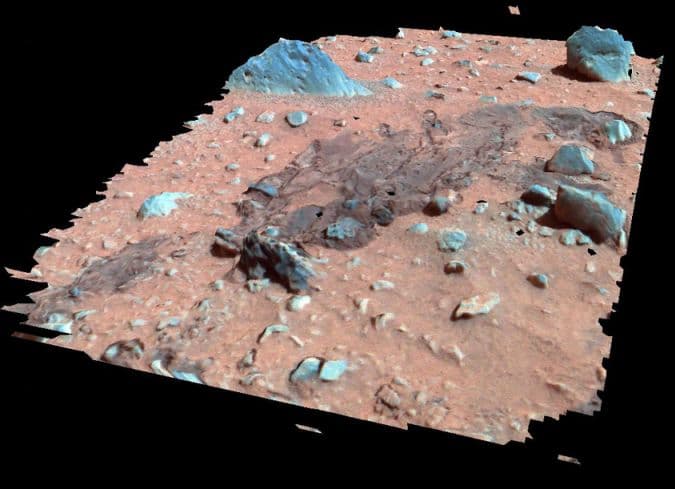 NASA APOD January 16, 2004: Martian Surface in Perspective