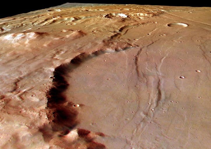 APOD: Crater Wall on Solis Planum - September 30, 2004