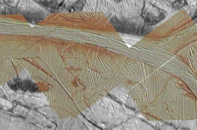 APOD: Europa: Ice Line - December 18, 2004