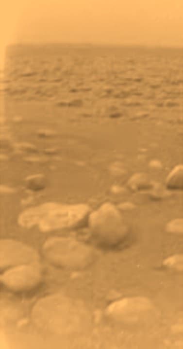 APOD: Titan Landscape - January 17, 2005