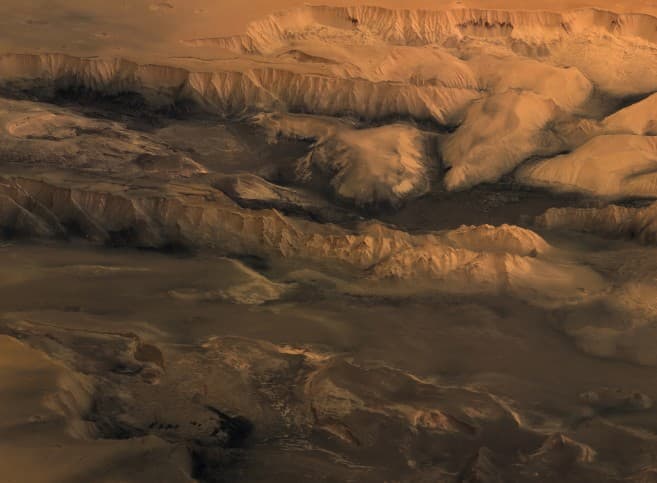APOD: Melas, Candor, and Ophir: Valleys of Mariner - February 17, 2005