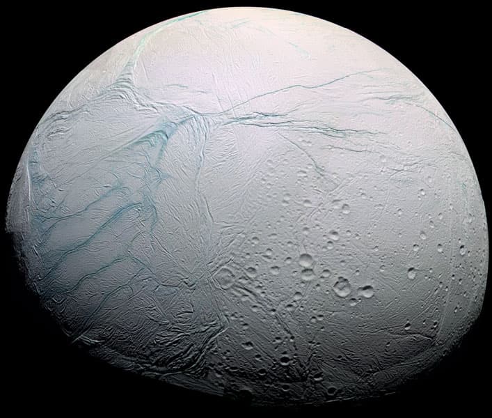 APOD: Fresh Tiger Stripes on Saturn's Enceladus - September 6, 2005