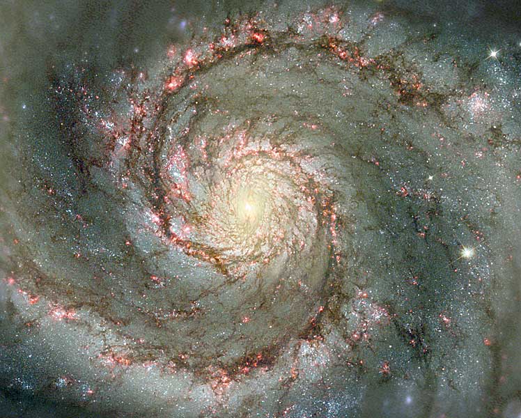 APOD: M51: The Whirlpool Galaxy in Dust and Stars - February 19, 2006