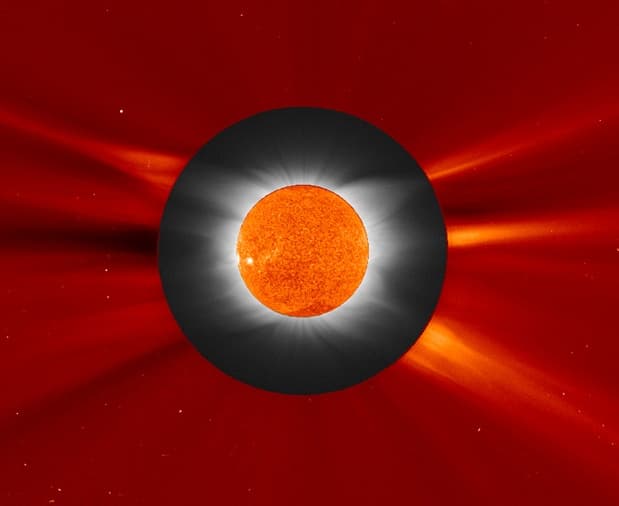 NASA APOD March 31, 2006: Solar Eclipse and SOHO