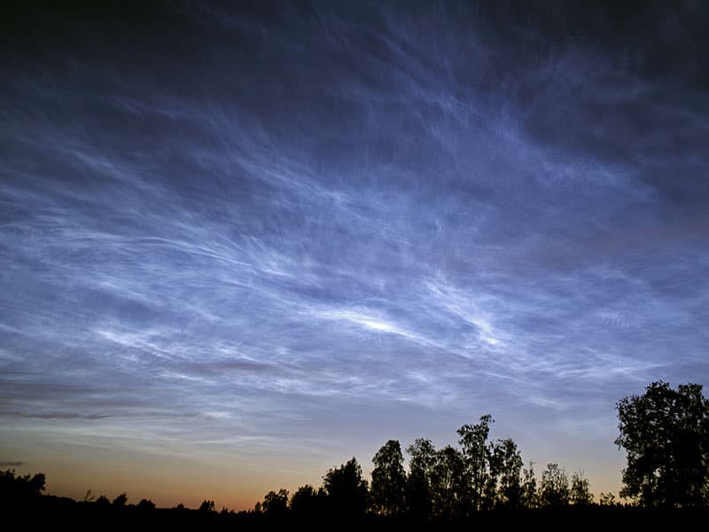APOD: Noctilucent Clouds Over Sweden - July 18, 2006
