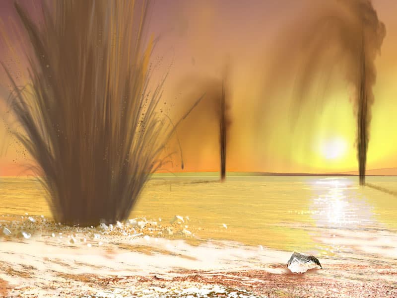 APOD: Sandy Gas Jets Hypothesized on Mars - August 23, 2006