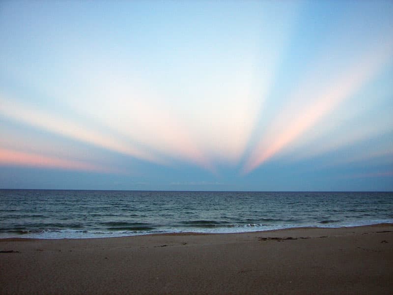 APOD: Anticrepuscular Rays Over Florida - September 17, 2006