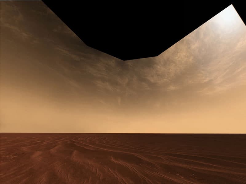 APOD: Clouds and Sand on the Horizon of Mars - October 17, 2006