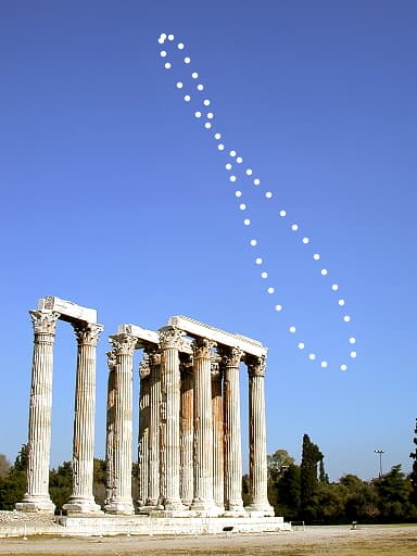 APOD: The Analemma and the Temple of Olympian Zeus - December 23, 2006