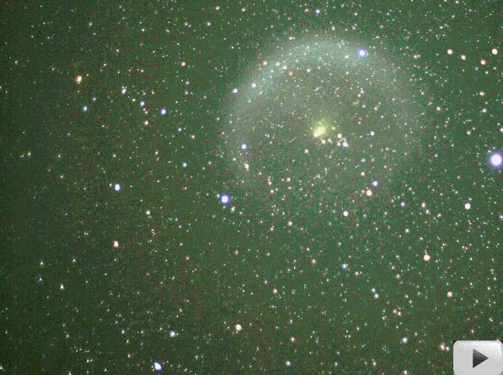 APOD: A Rocket Debris Cloud Drifts - February 26, 2007