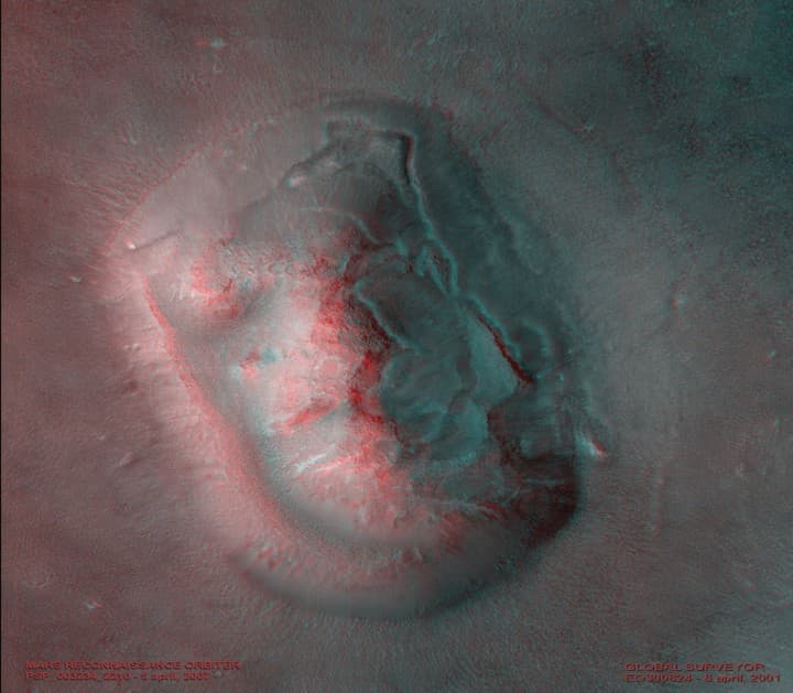 APOD: 3D Face on Mars - April 21, 2007