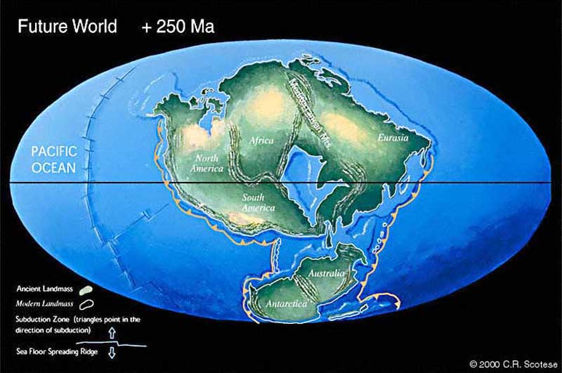 APOD: Pangea Ultima: Earth in 250 Million Years? - September 22, 2007