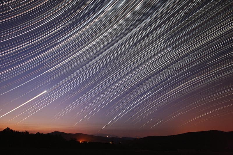 APOD: Star Trails at Dawn - December 8, 2007
