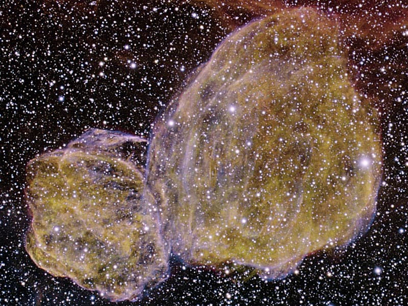 APOD: Double Supernova Remnants DEM L316 - January 15, 2008