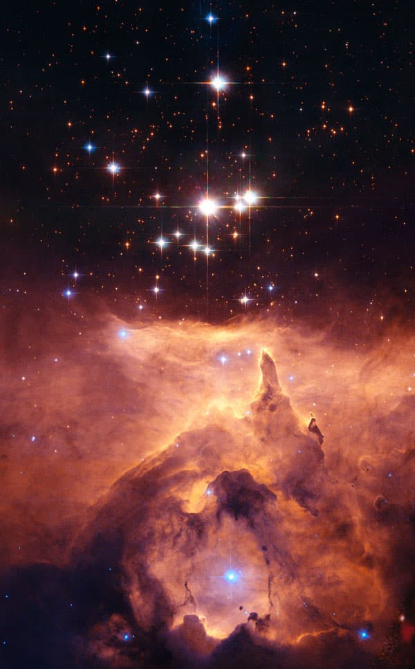 APOD: Massive Stars in Open Cluster Pismis 24 - October 26, 2008
