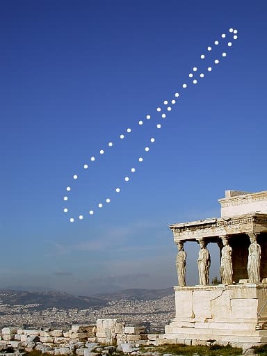APOD: Analemma Over the Porch of Maidens - December 21, 2008