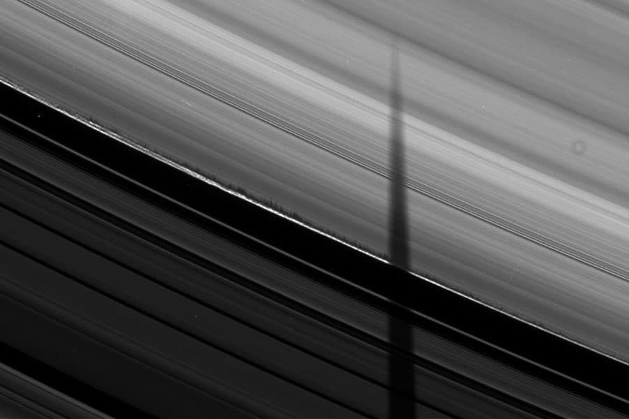 APOD: Jagged Shadows May Indicate Saturn Ring Particles - April 15, 2009