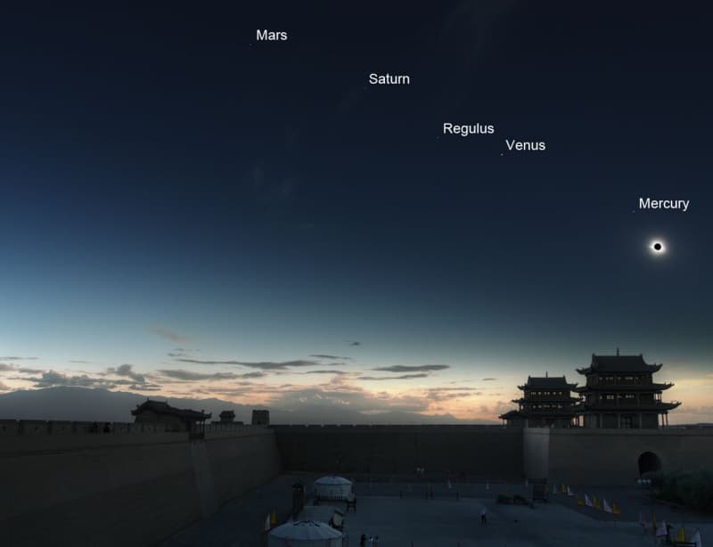 APOD: Planets, Great Wall, and Solar Eclipse - July 18, 2009