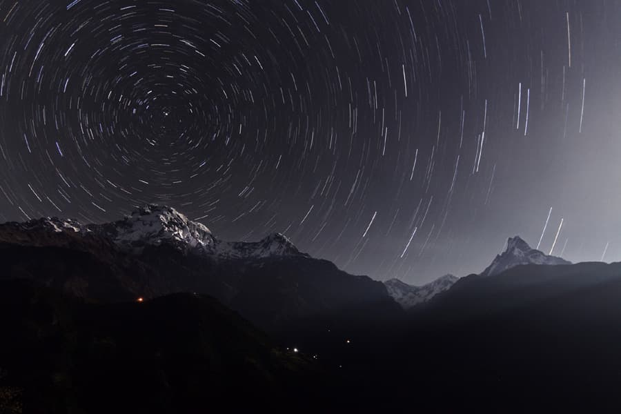 APOD: Annapurna Star Trails - November 28, 2009