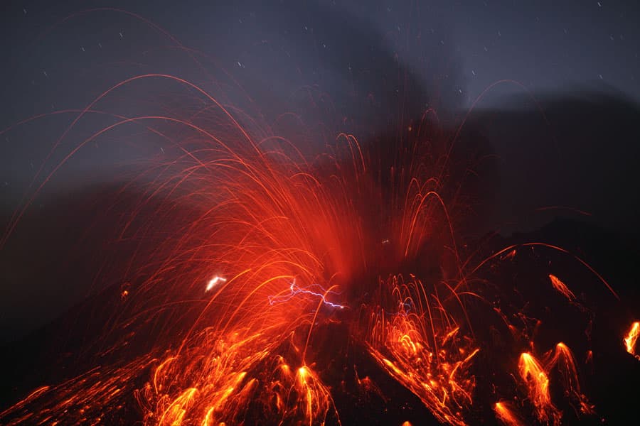 APOD: Sakurajima Volcano with Lightning - February 10, 2010