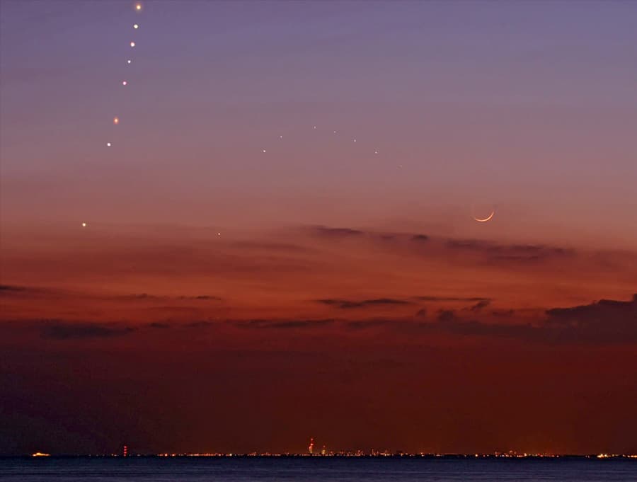 APOD: Venus, Mercury, and Moon - April 22, 2010