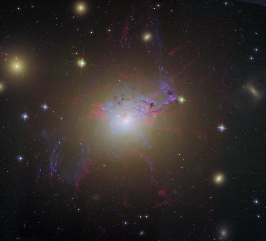 APOD: Hubble Remix: Active Galaxy NGC 1275 - June 4, 2010