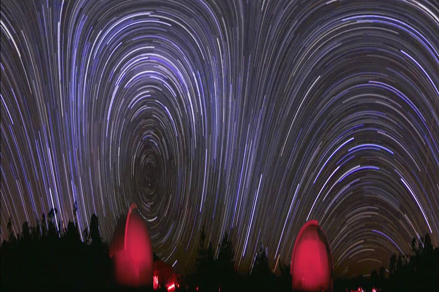 APOD: Warped Sky: Star Trails Panorama - July 11, 2010