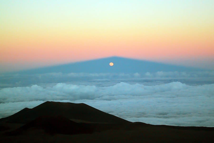 APOD: Moonrise Through Mauna Kea's Shadow - December 5, 2010