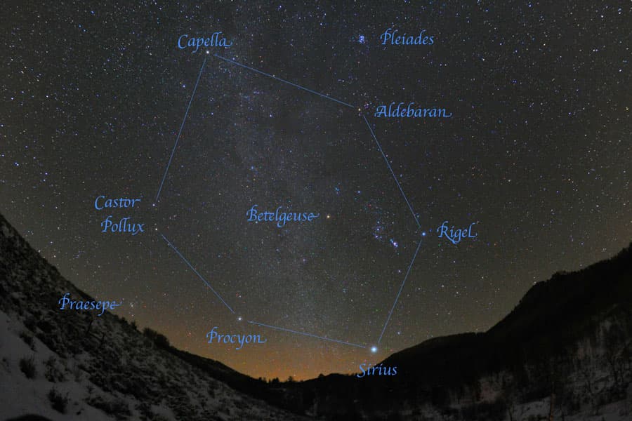 APOD: Winter Hexagon Over Stagecoach Colorado - January 3, 2011