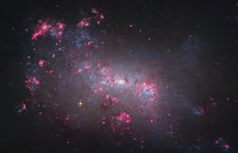 APOD: NGC 4449: Close-up of a Small Galaxy - February 25, 2011