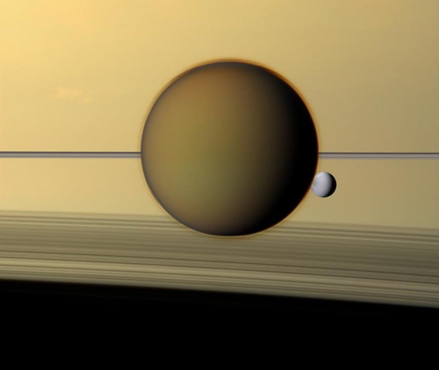 APOD: Ringside with Titan and Dione - January 5, 2012