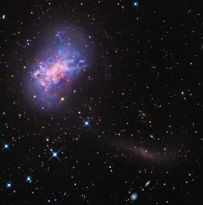 APOD: NGC 4449: Star Stream for a Dwarf Galaxy - January 26, 2012