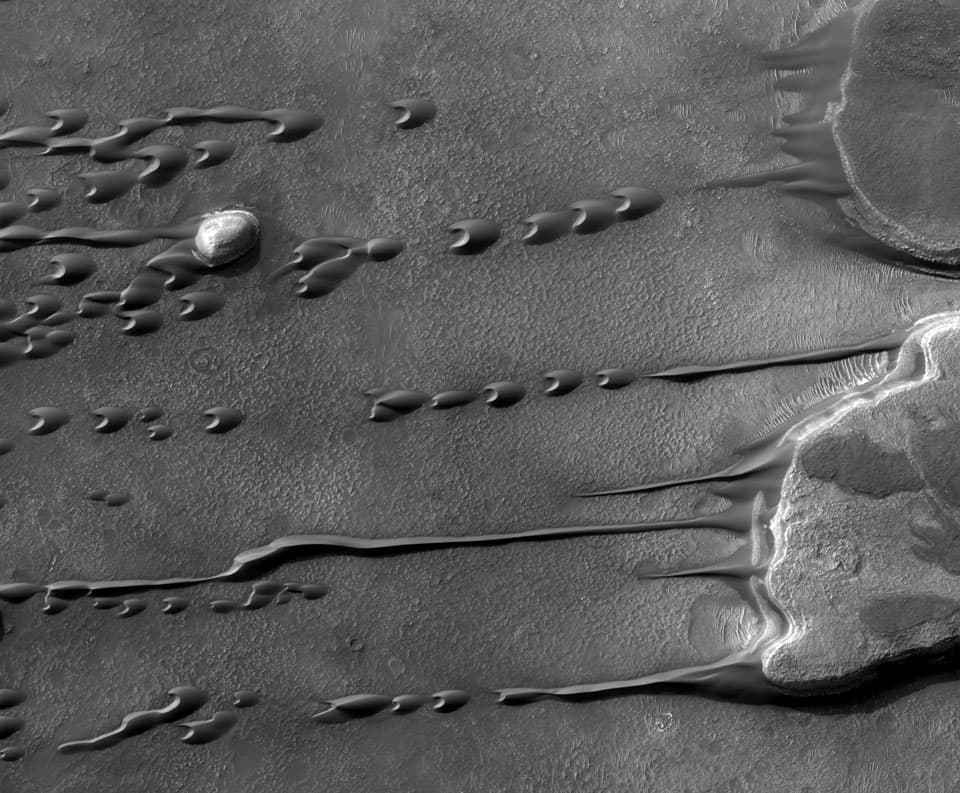 APOD: Flowing Barchan Sand Dunes on Mars - April 22, 2012