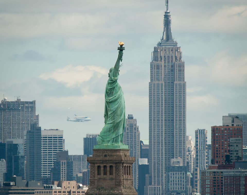 APOD: Shuttle Enterprise Over New York - May 9, 2012