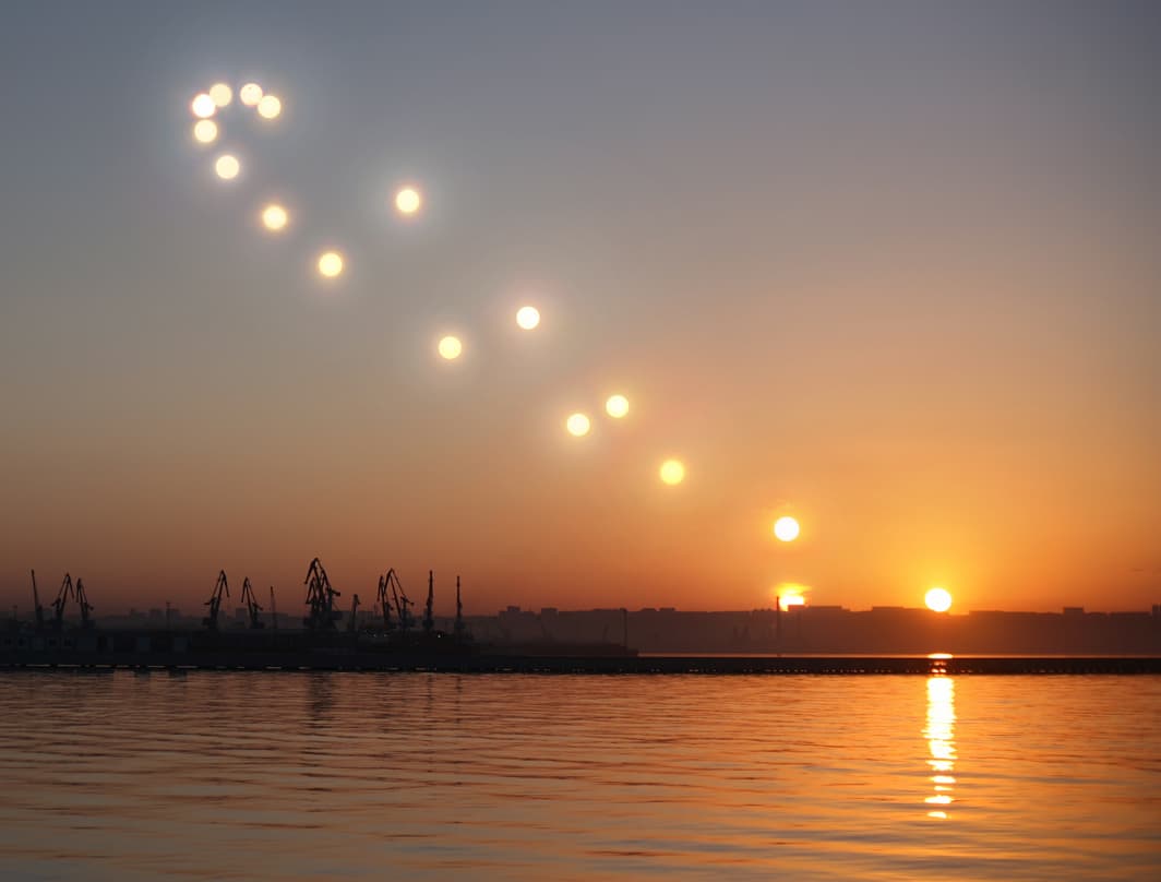 APOD: Sunrise Analemma (with a little extra) - September 20, 2012