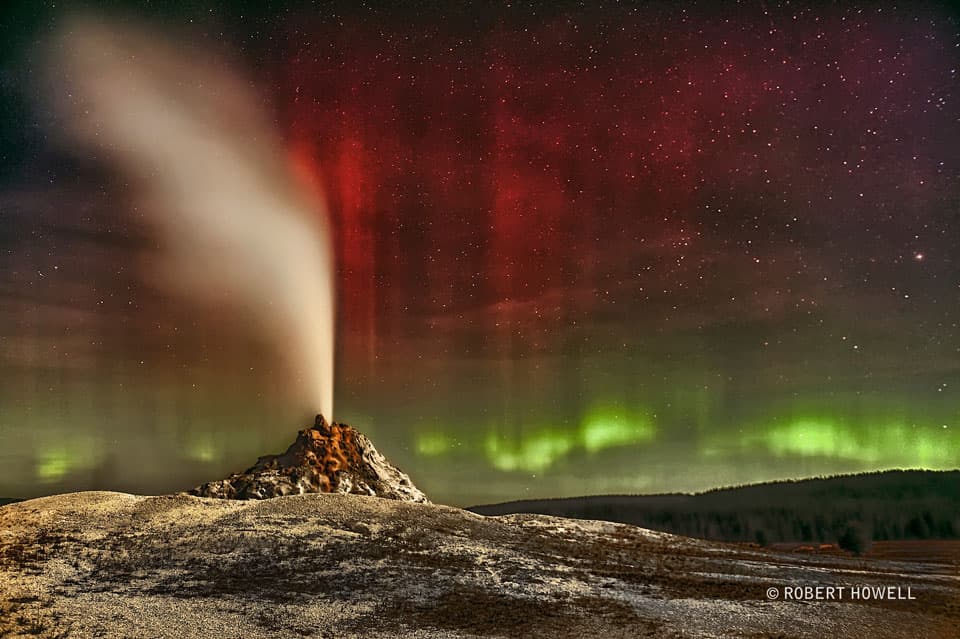 APOD: Aurora Over White Dome Geyser - October 17, 2012